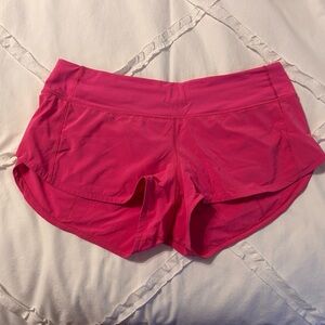 Lululemon Athletica Hot Pink Speed Up Shorts 2.5 inch size 8